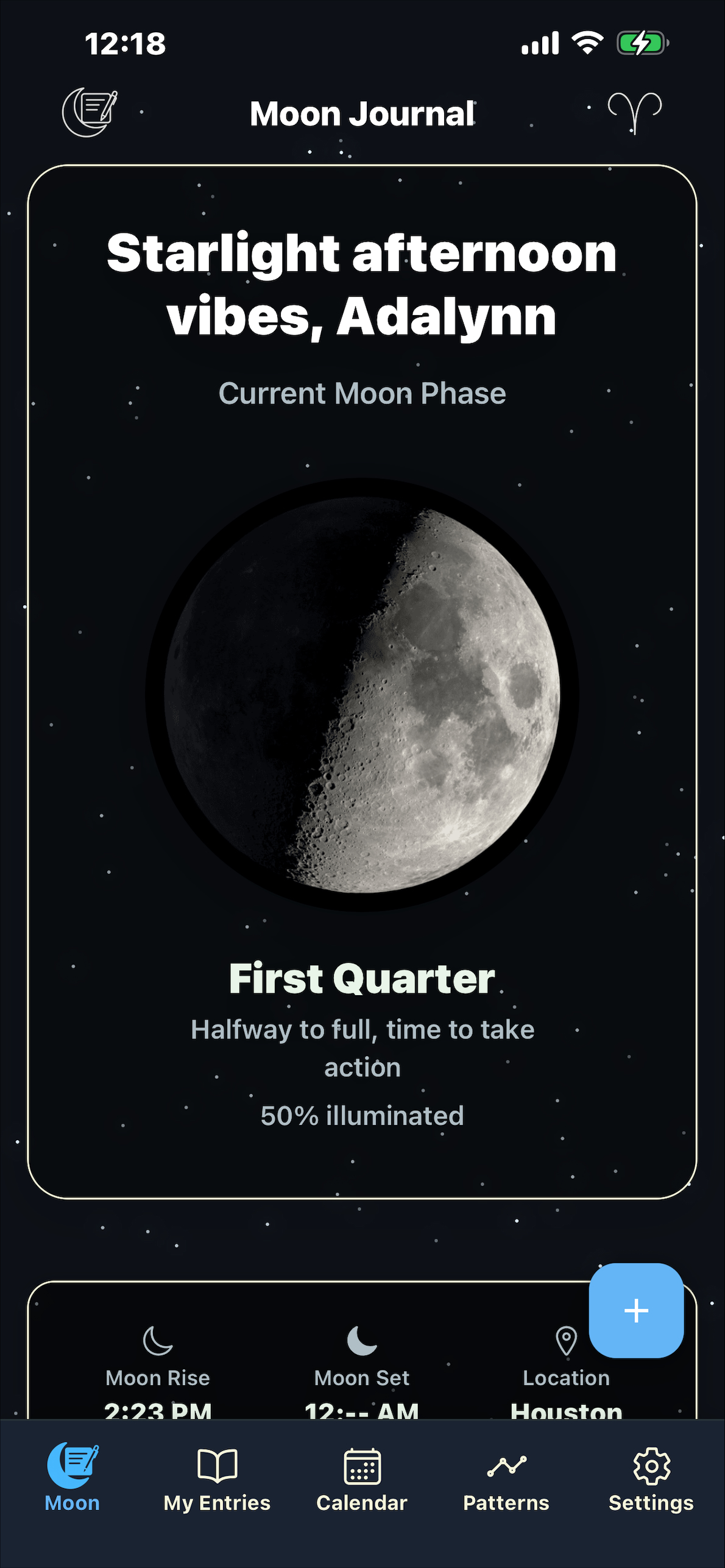 Moon Journal Dashboard